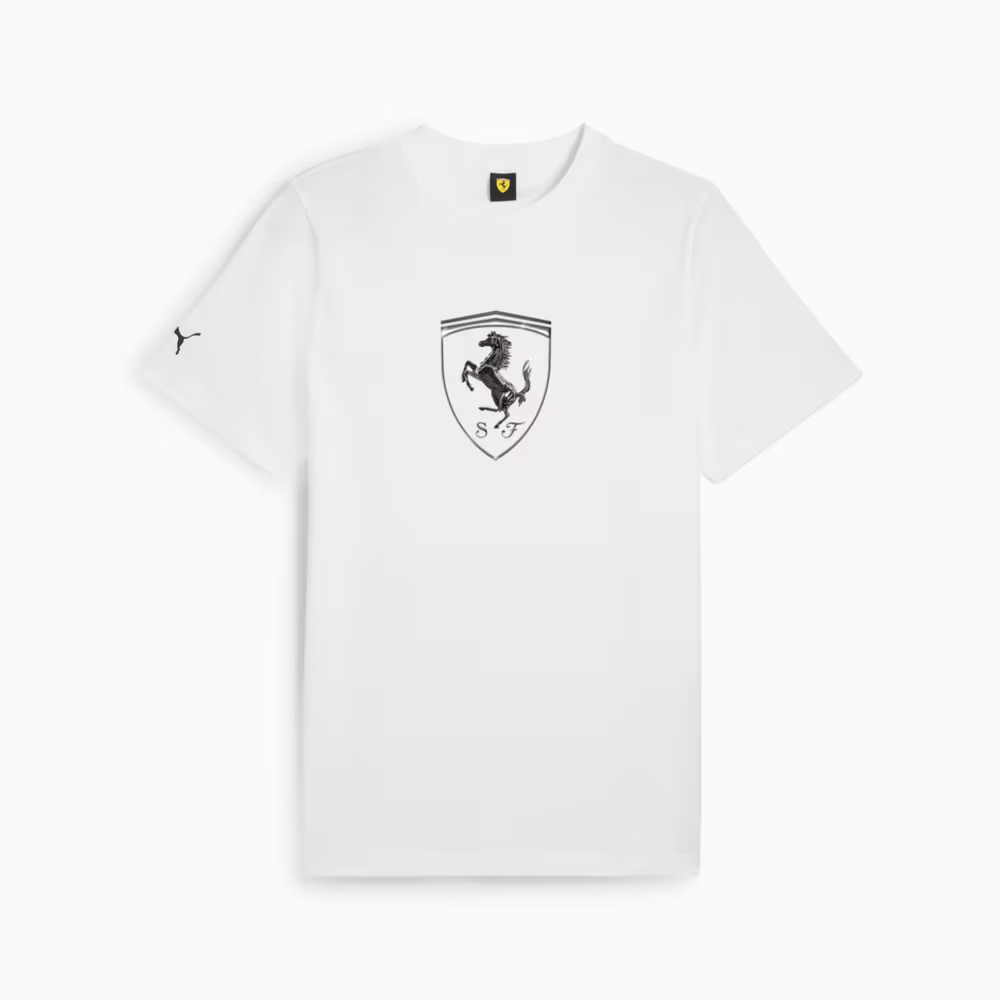camiseta ferrari branca logo 25 2